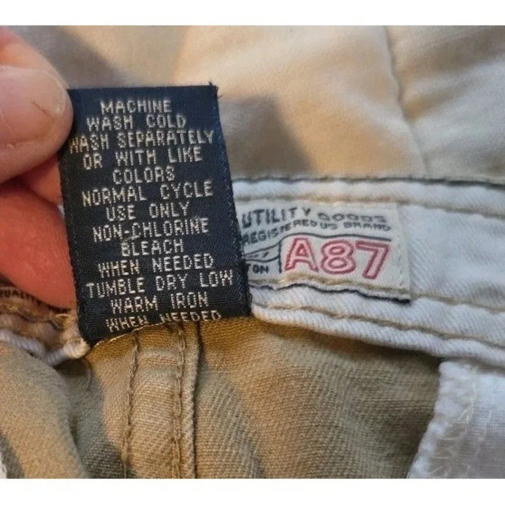 VTG Y2K Aeropostale Heavyweight Cargo Shorts Skater Paratrooper‎ Mens 29 Tan